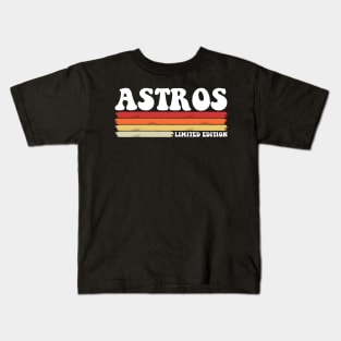 Astros Name Personalized Vintage Retro Kids T-Shirt